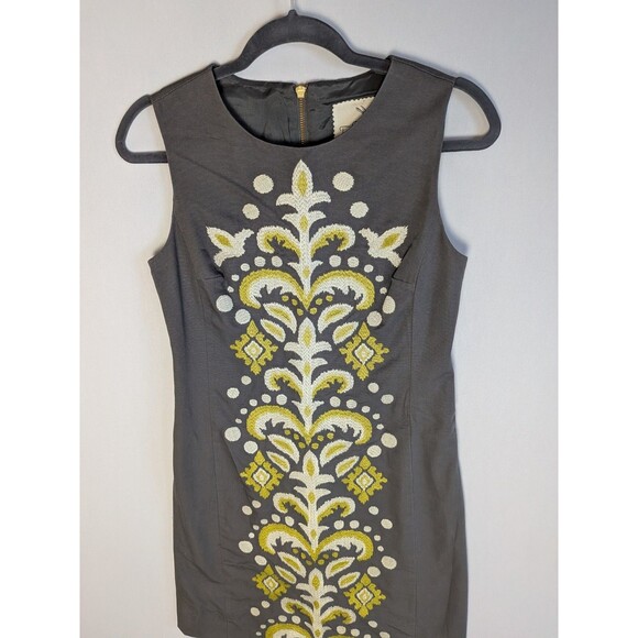 Anthropologie Embroidered Fountain Shift Dress by Tabitha Women's Sz 4 *Read - Picture 4 of 16